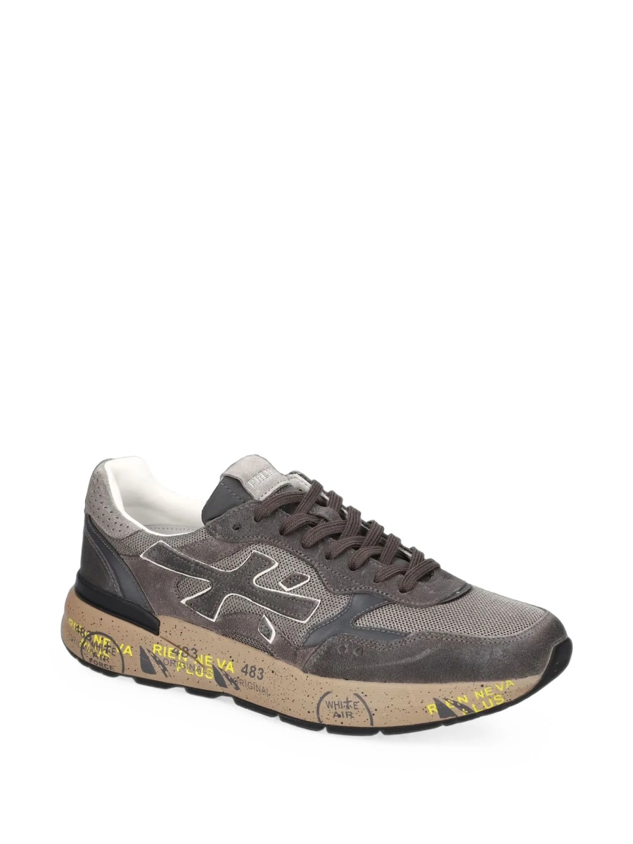 Sneakers Premiata gri din poliamida si piele intoarsa - Img 2