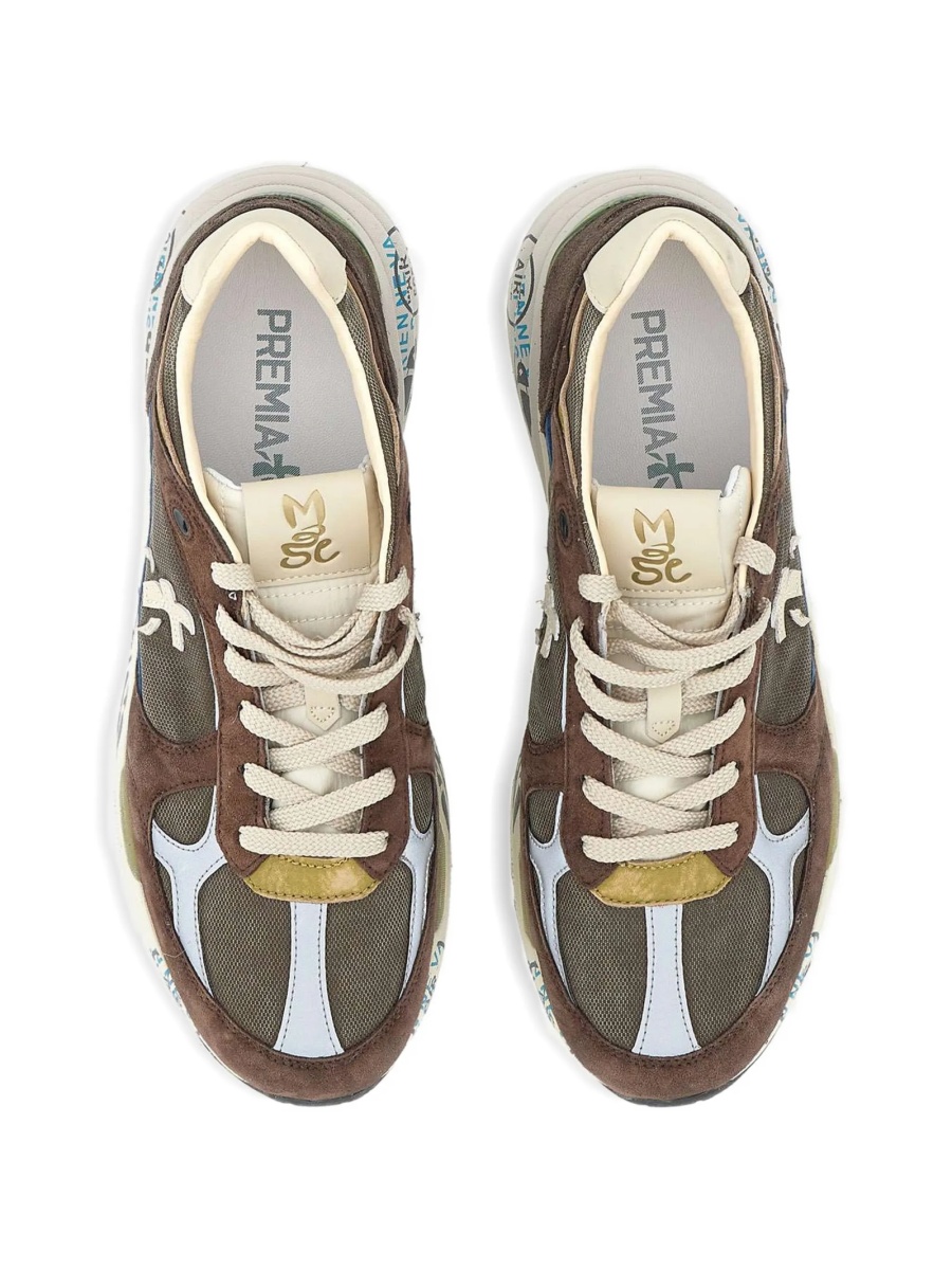 Sneakers Premiata maro din piele si poliamida - Img 4