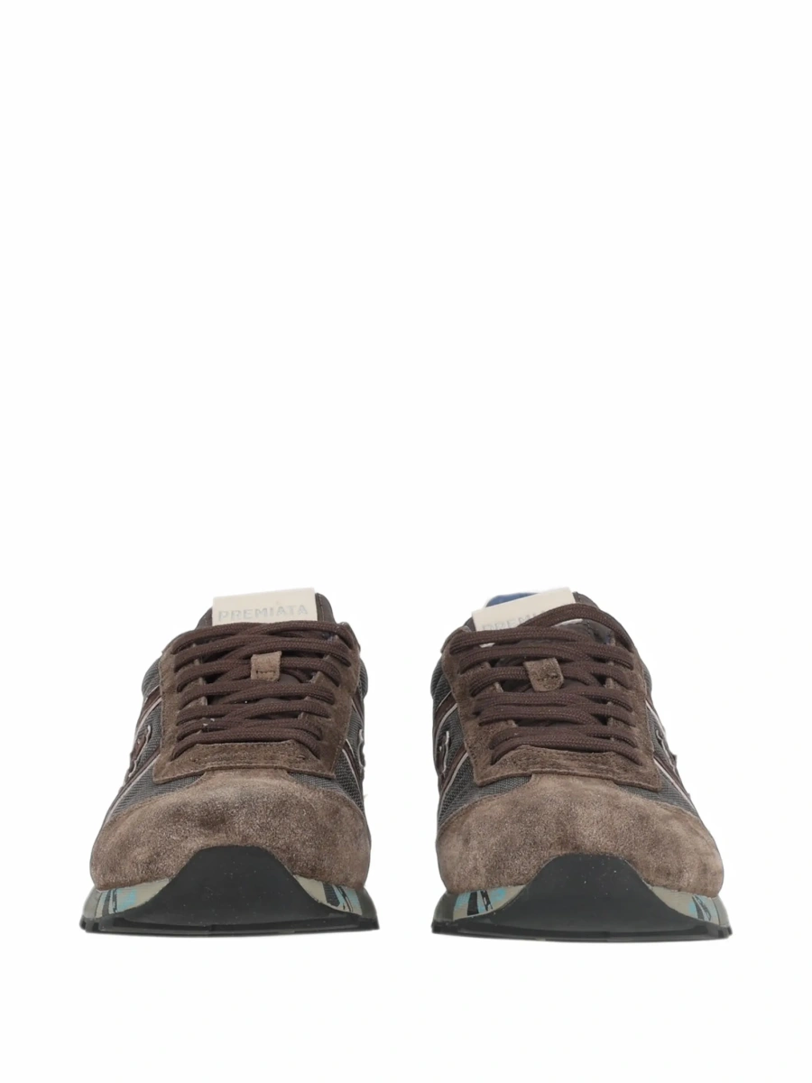 Sneakers Premiata maro din piele si poliamida - Img 3