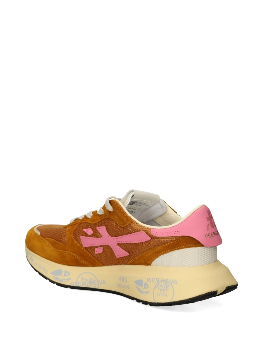 Sneakers Premiata maro din piele si poliuretan - Img 4