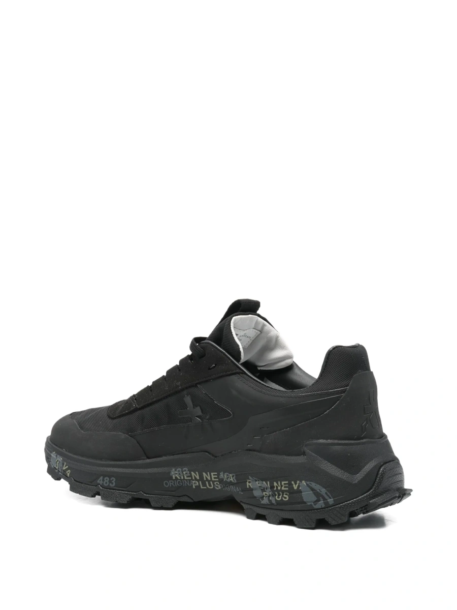 Sneakers Premiata negri din piele si nylon - Img 3