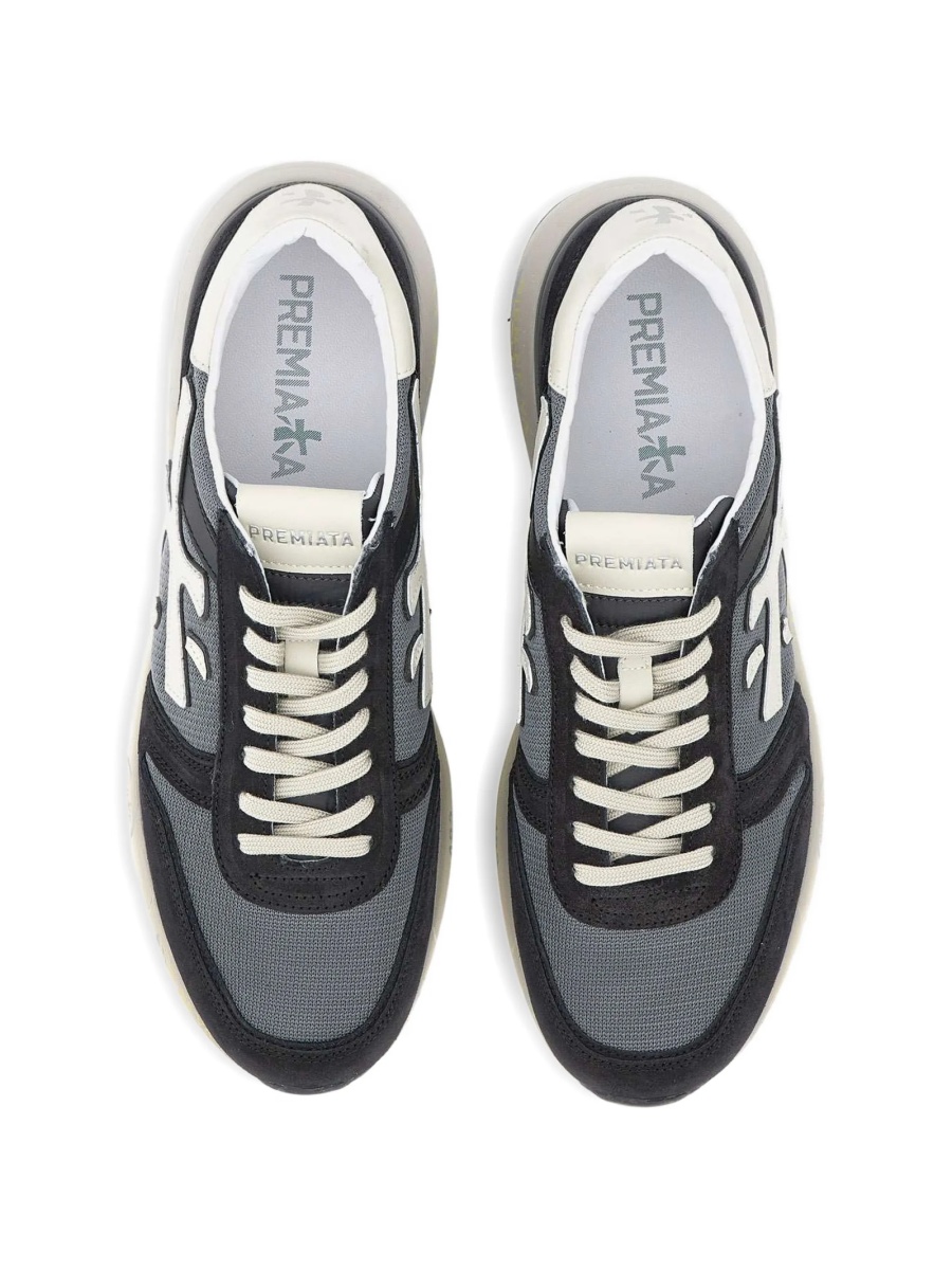Sneakers Premiata negri din poliuretan si poliamida - Img 4