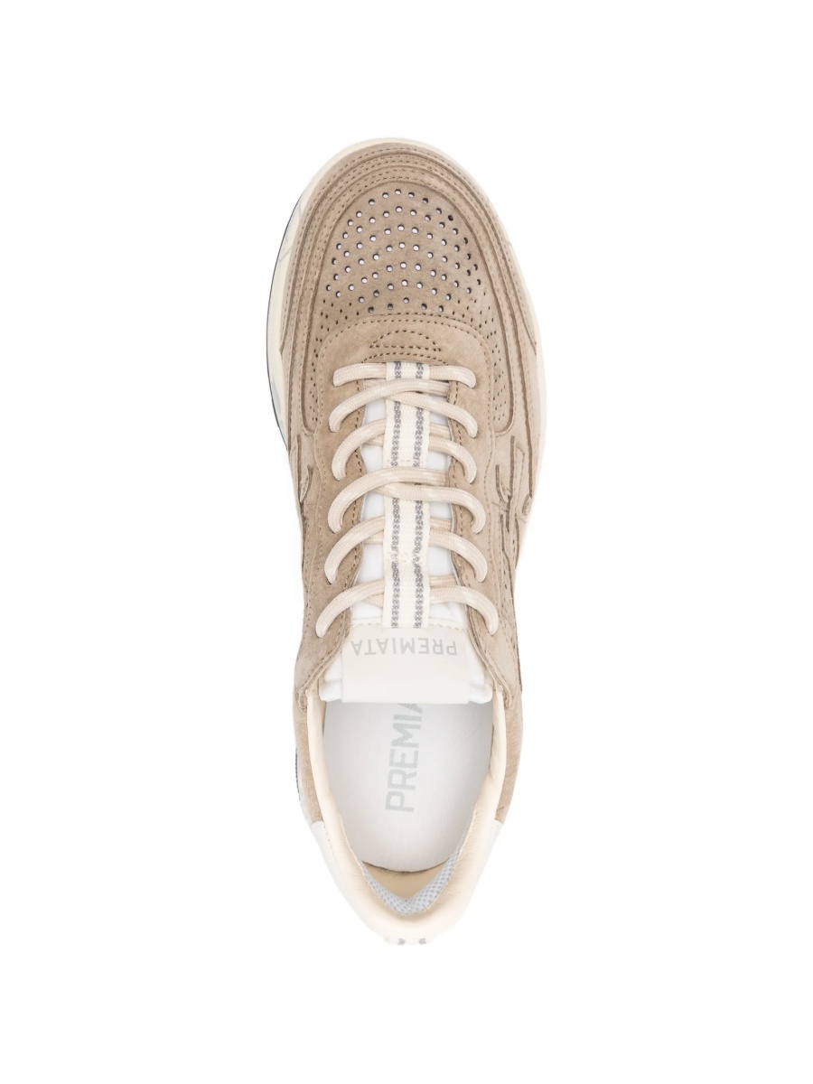 Sneakers Premiata neutri din piele intoarsa - Img 4