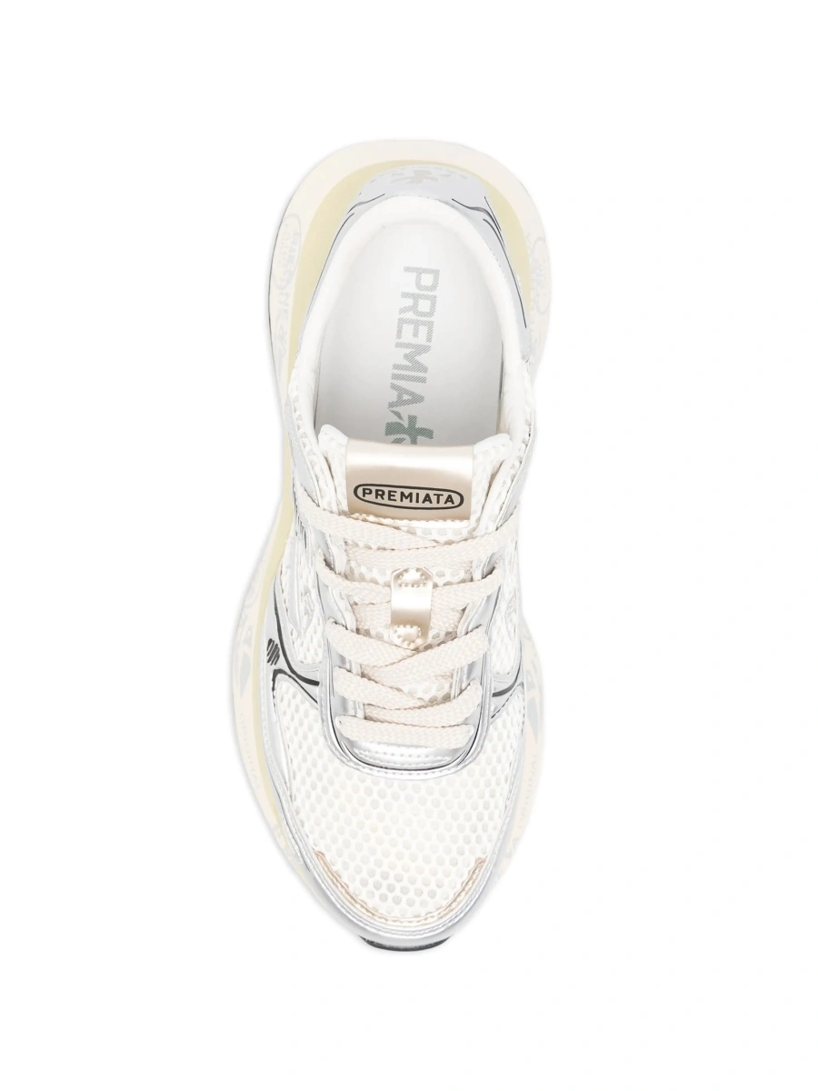 Sneakers Premiata neutri din poliuretan si material textil - Img 4