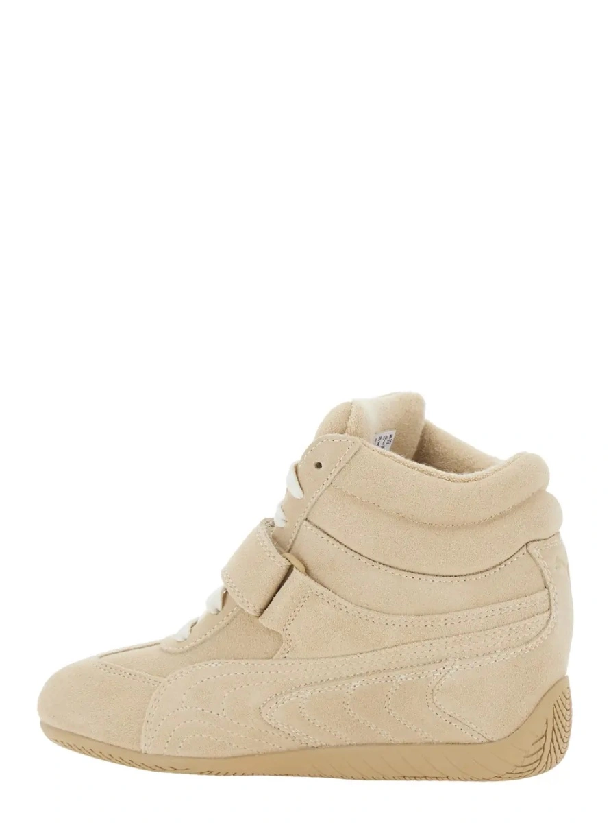 Sneakers PUMA bej din piele si material textil - Img 3