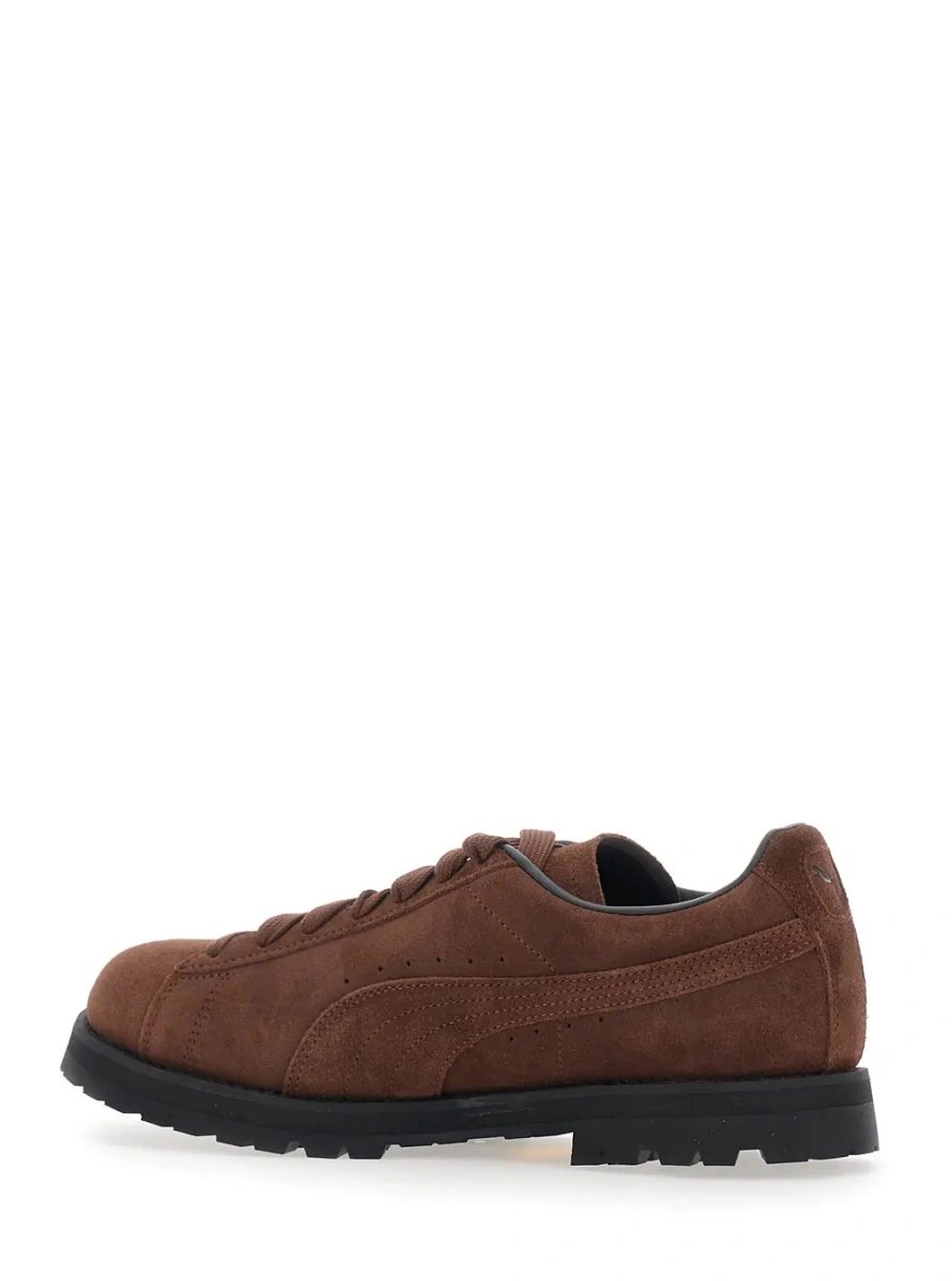 Sneakers PUMA maro din piele intoarsa - Img 3