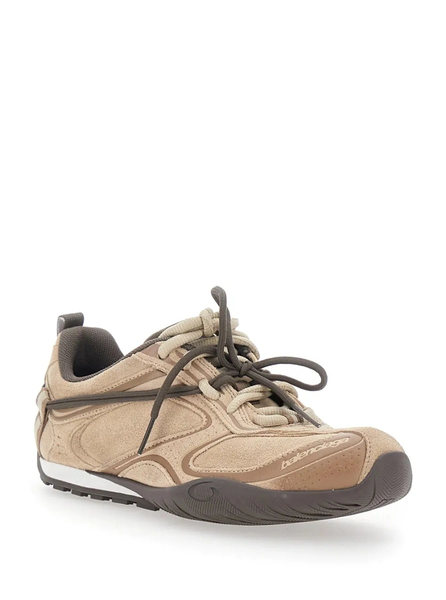 Sneakers 'Radar' beige Low Top Sneakers with Logo Patch on the Tongue in Leather Women - Img 2