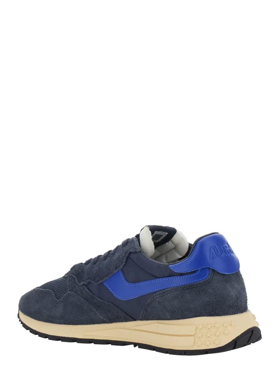 Sneakers 'Reelwind' Blue sneakers with logo patch on the tongue in leather for men - Img 3