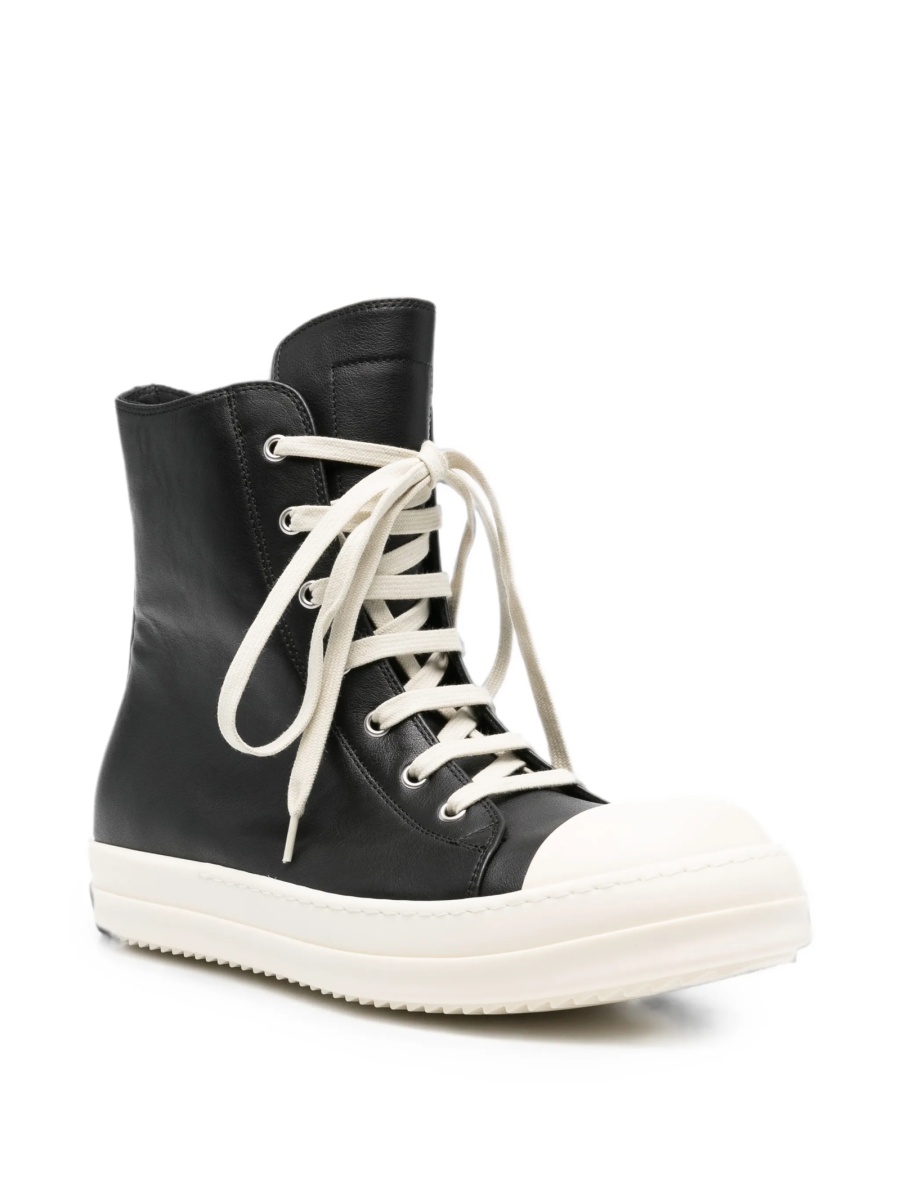 Sneakers Rick Owens negri din piele - Img 2