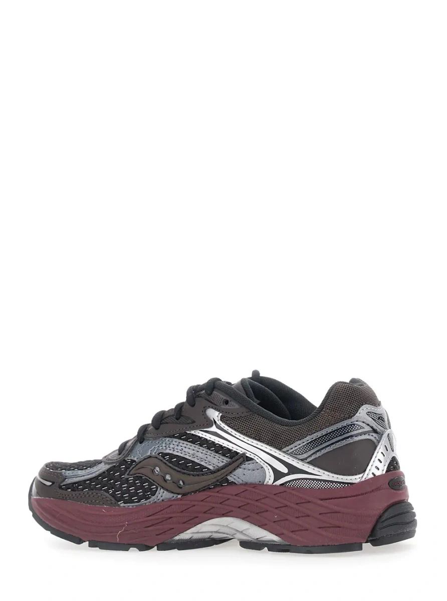 Sneakers Saucony maro din material textil - Img 3