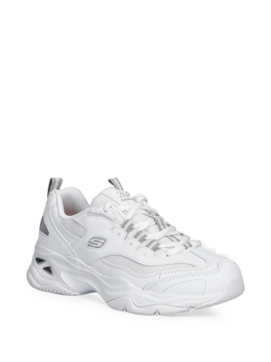 Sneakers SKECHERS albi din piele si poliuretan - Img 2