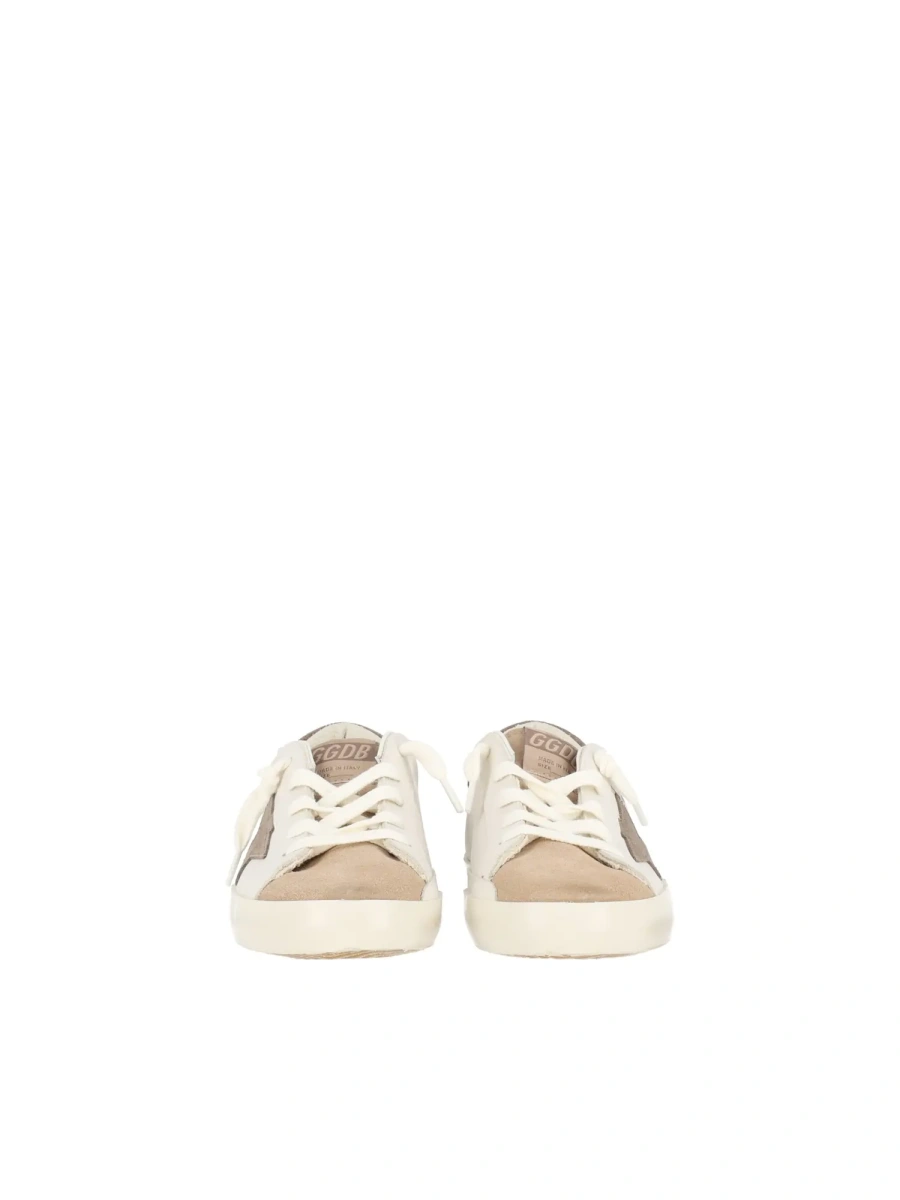 Sneakers SNEAKERS SUPER STAR LEATHER UPPER SUEDE STAR TOE TONGUE SPUR AND HEEL MILK/DARK GREY/BEIGE - Img 3