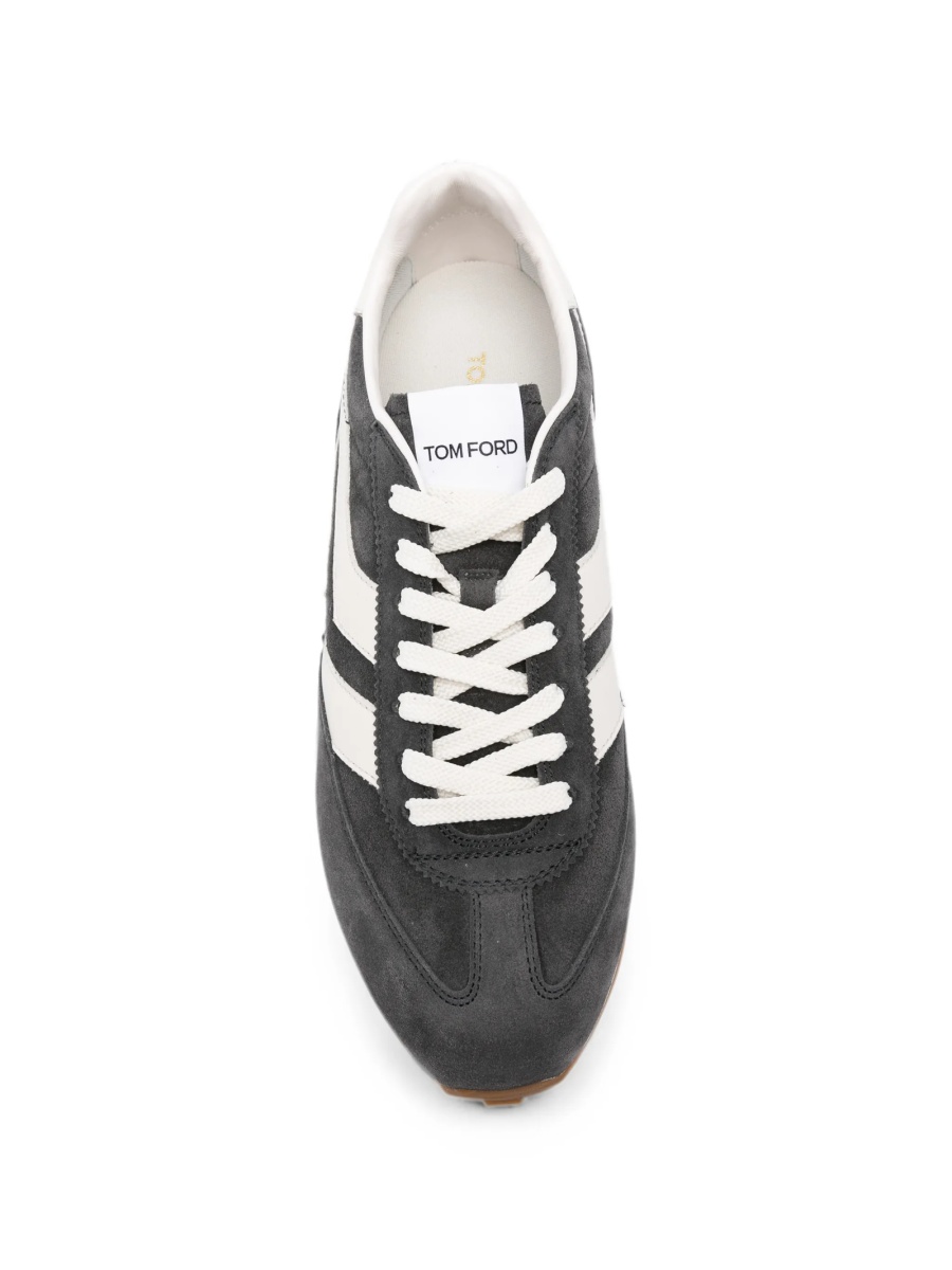Sneakers Tom Ford gri din piele - Img 4