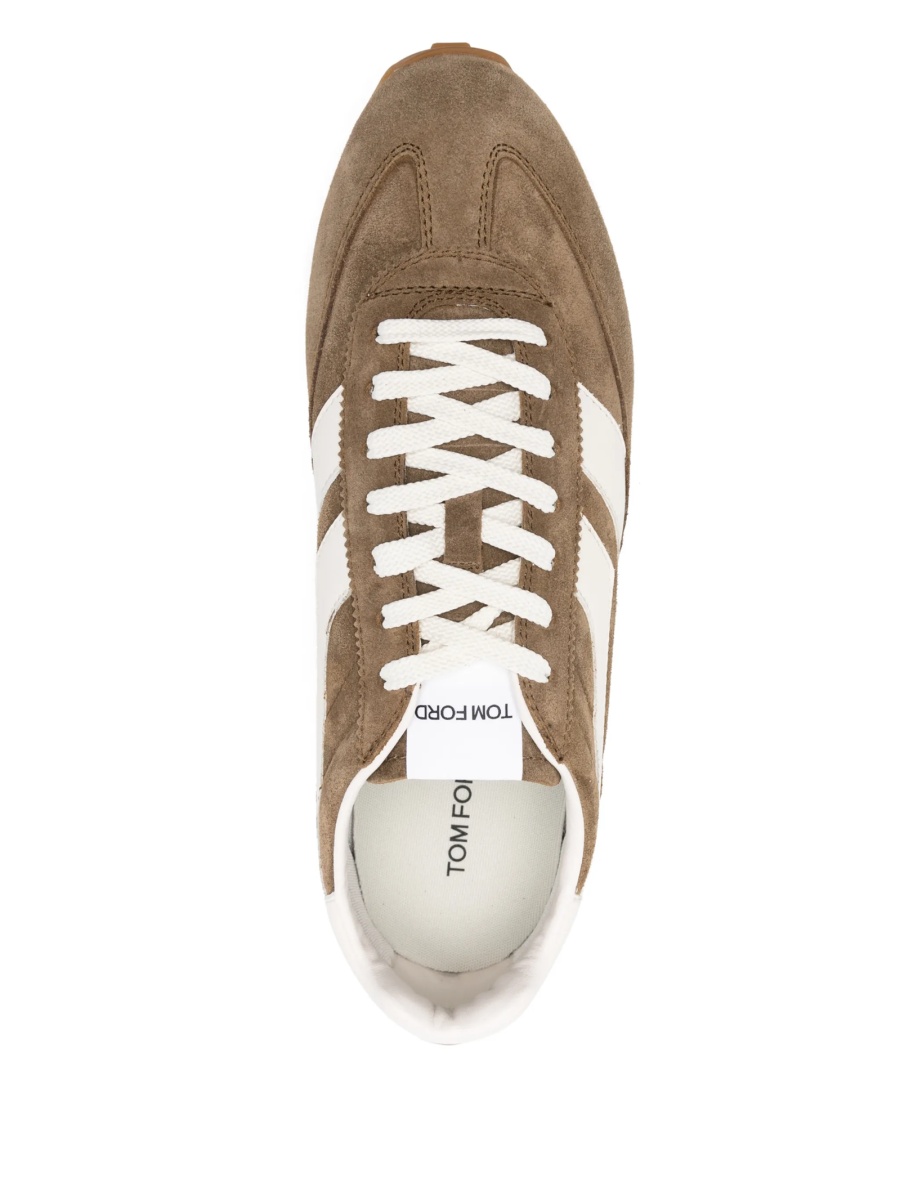Sneakers Tom Ford maro din piele intoarsa - Img 4