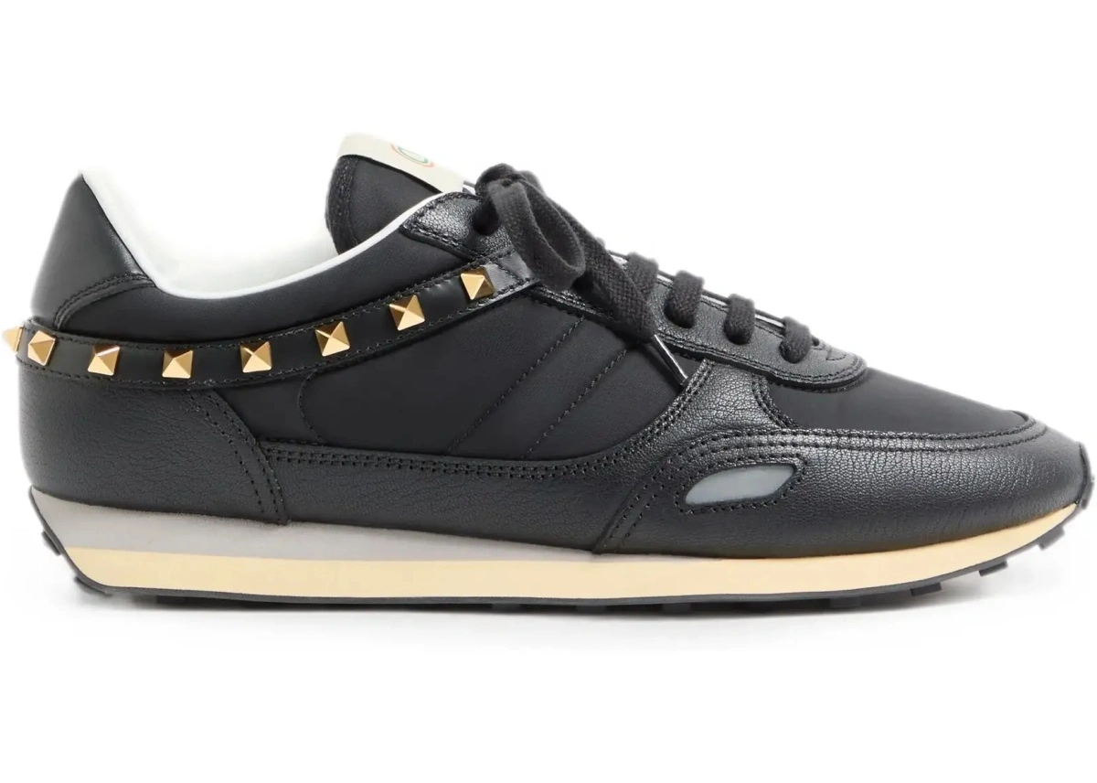 Sneakers Valentino Garavani negri din piele si nylon - Img 9