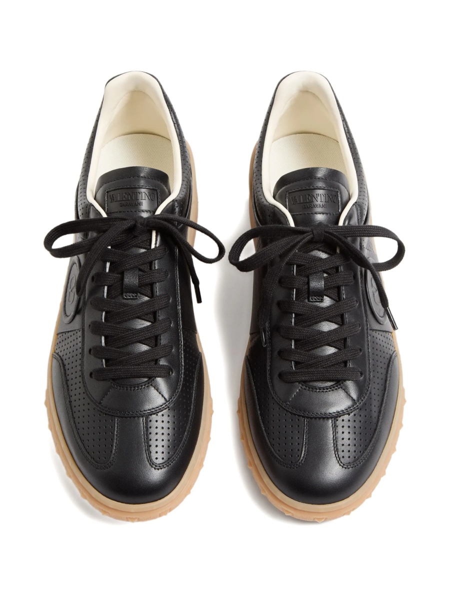 Sneakers Valentino Garavani negri din piele - Img 4