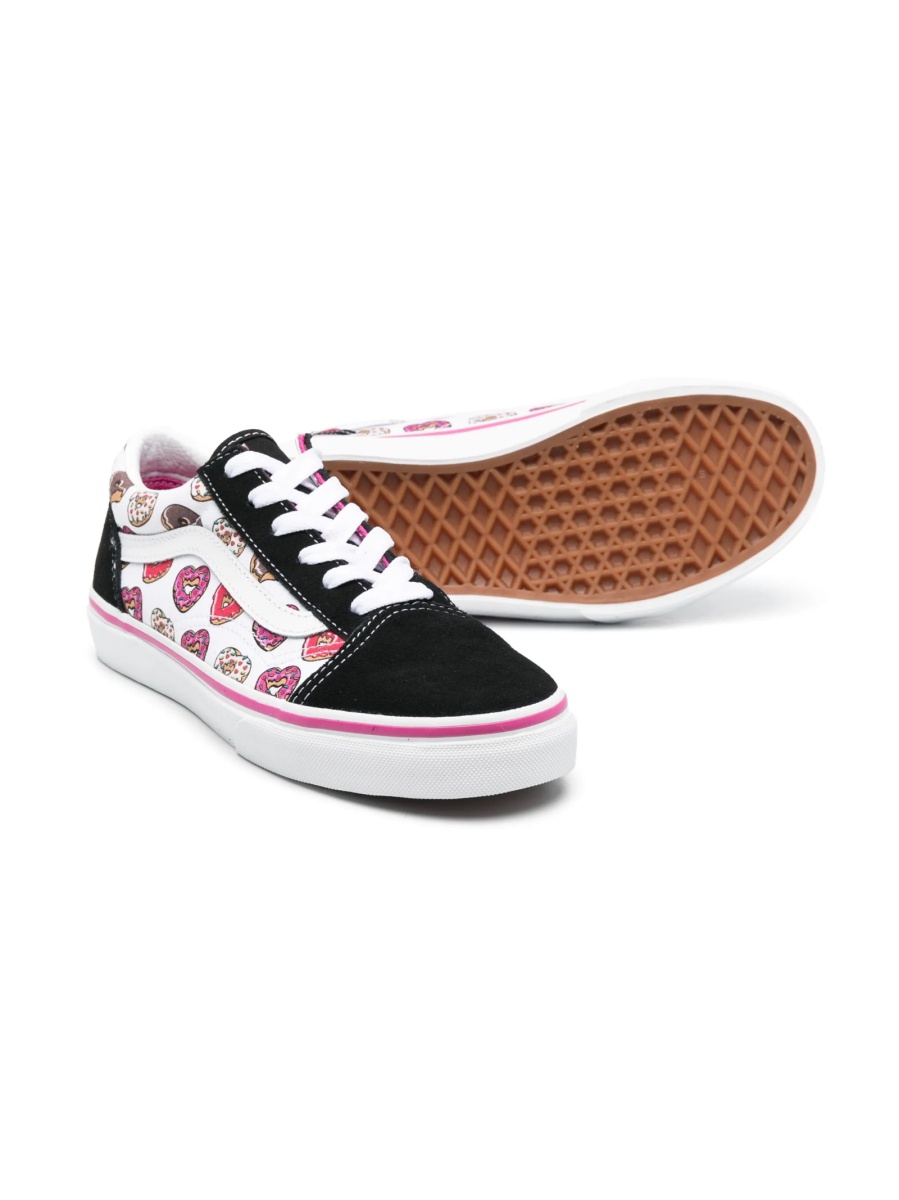Sneakers Vans albi din material textil si piele intoarsa - Img 2