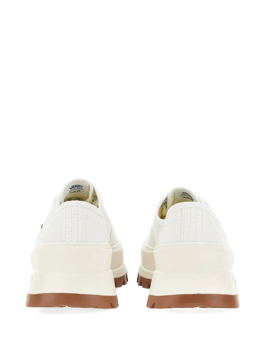 Sneakers Vans albi din material textil si piele intoarsa - Img 2