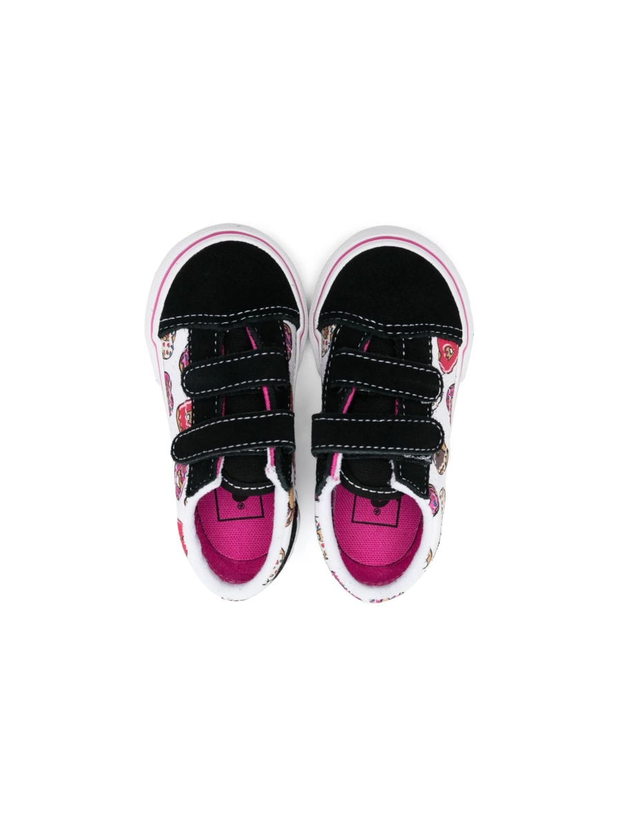 Sneakers Vans albi din piele intoarsa si material textil - Img 3
