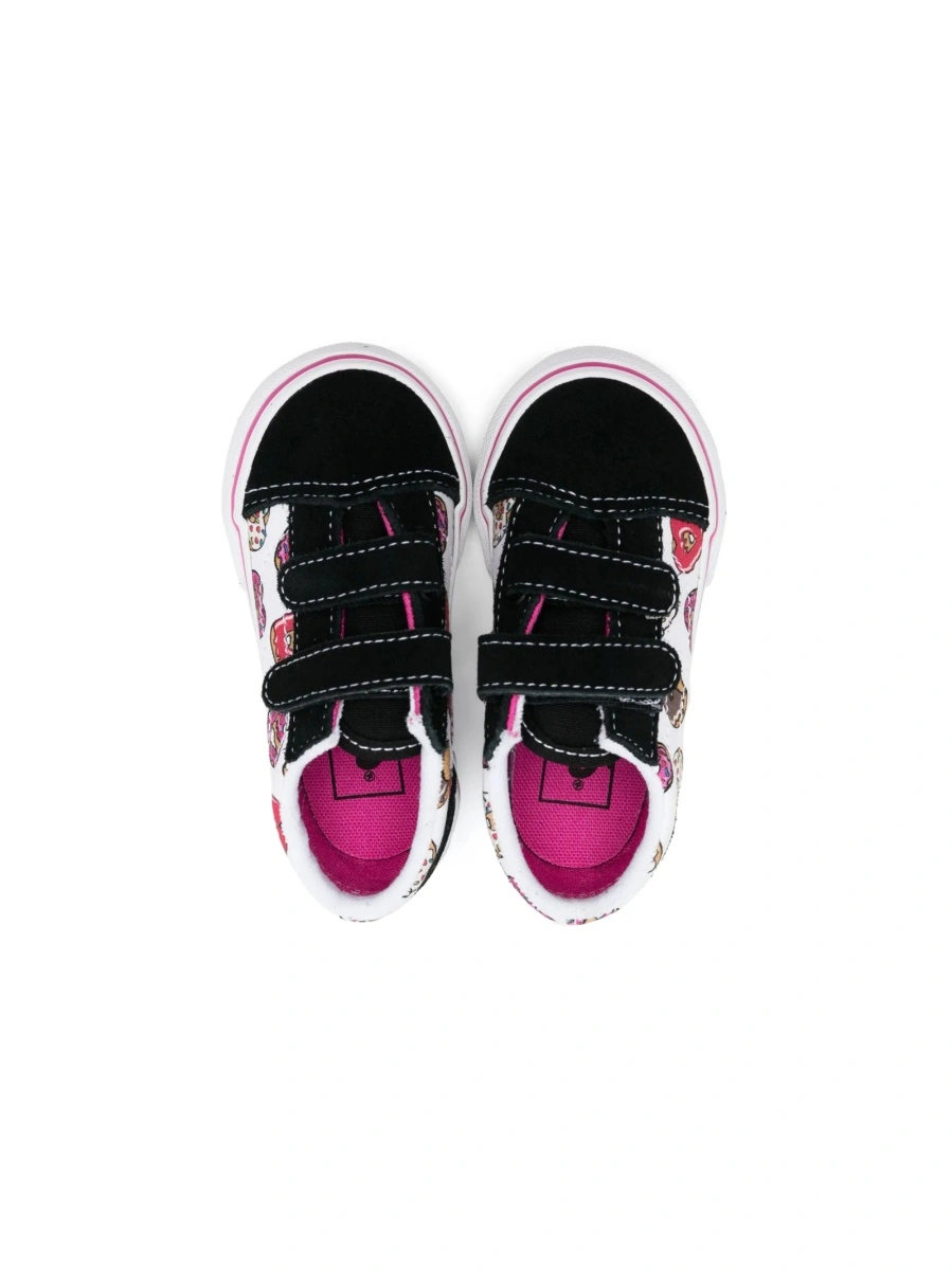 Sneakers Vans albi din piele intoarsa si material textil - Img 3