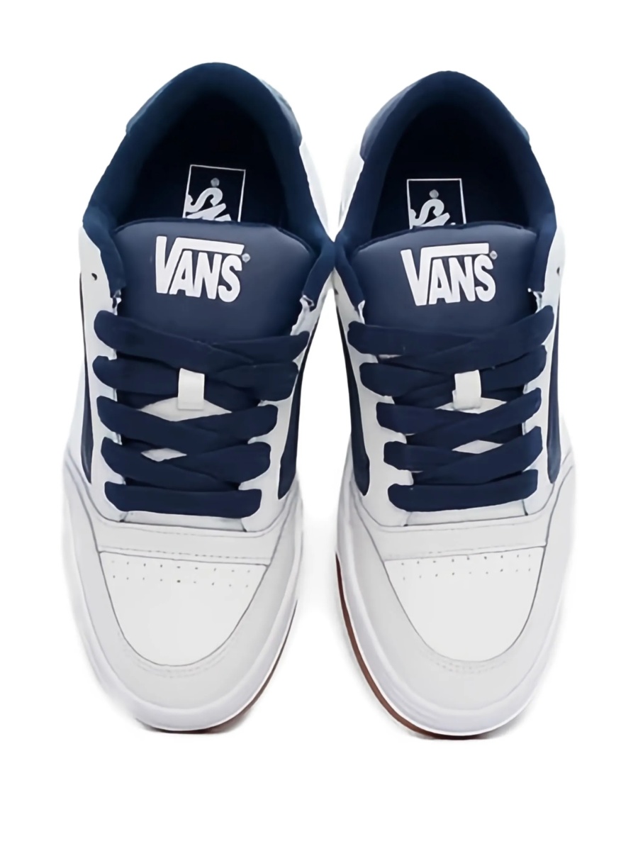 Sneakers Vans albi din poliuretan si piele intoarsa - Img 3