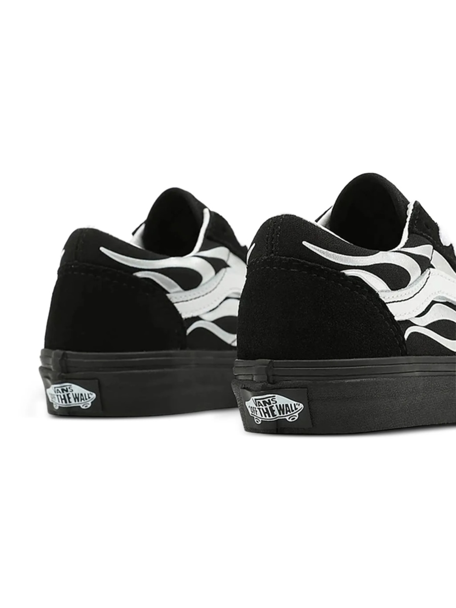 Sneakers Vans negri din piele si material textil - Img 4