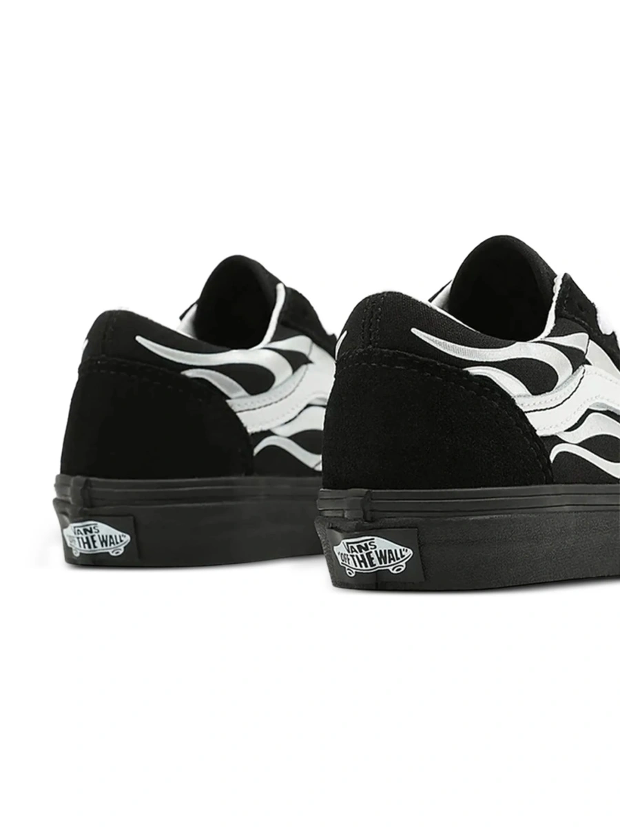 Sneakers Vans negri din piele si material textil - Img 4