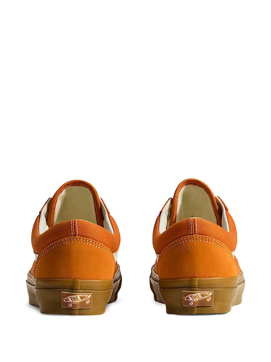 Sneakers Vans Old Skool portocalii din material textil si piele intoarsa - Img 3