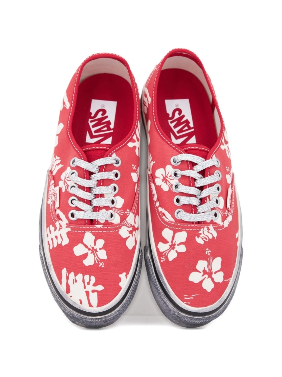 Sneakers Vans rosii din material textil - Img 3