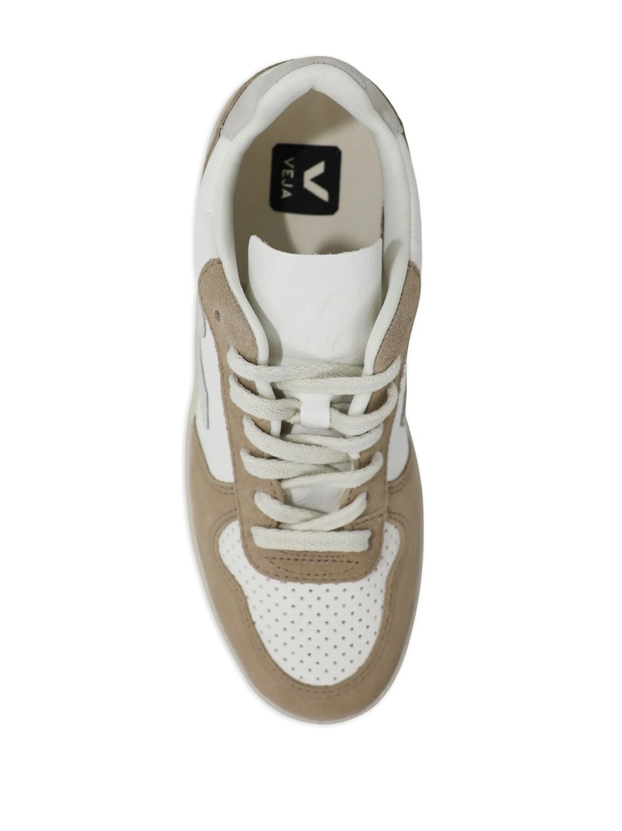 Sneakers VEJA neutri din material textil si piele - Img 4