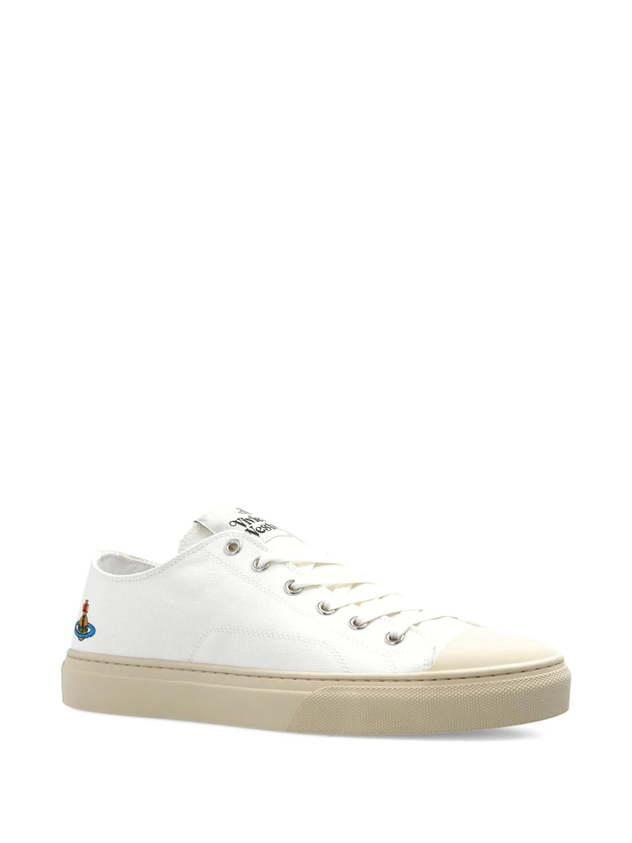 Sneakers Vivienne Westwood albi din bumbac organic - Img 2