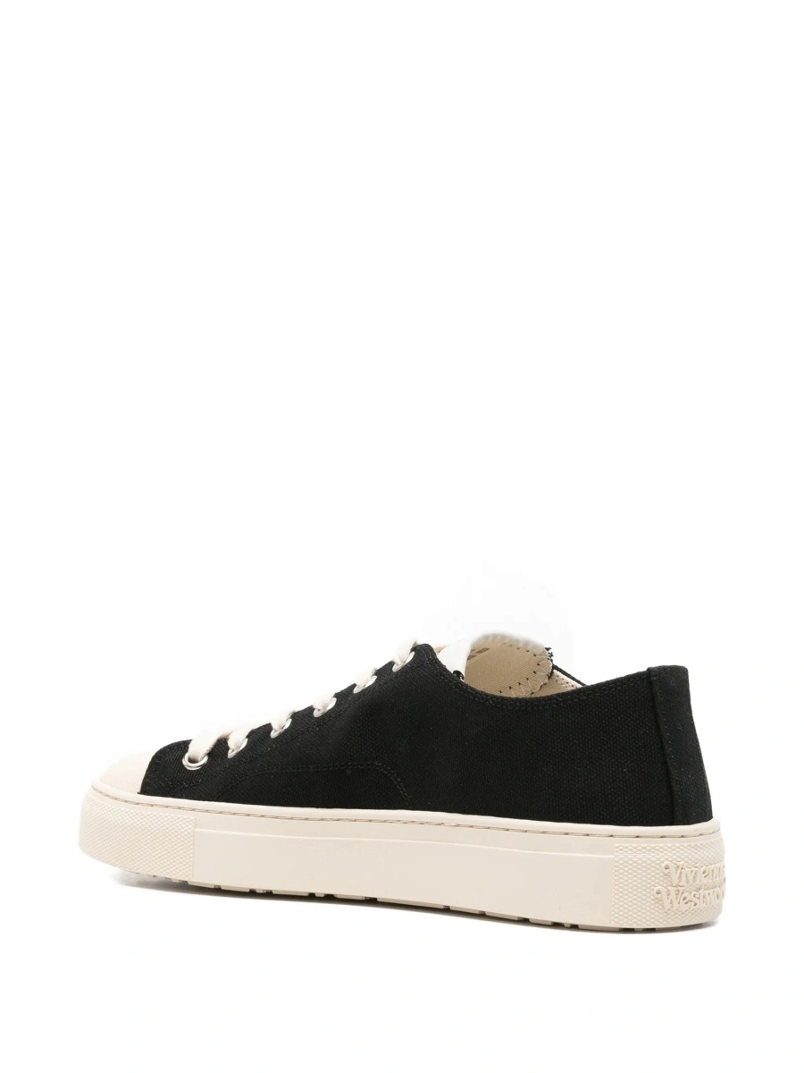 Sneakers Vivienne Westwood negri din material textil - Img 3
