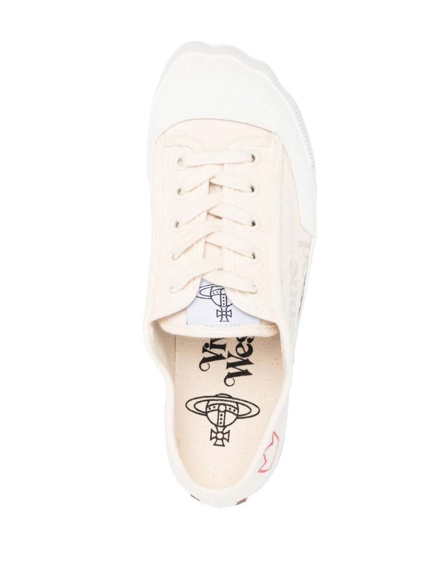 Sneakers Vivienne Westwood neutri din material textil - Img 4