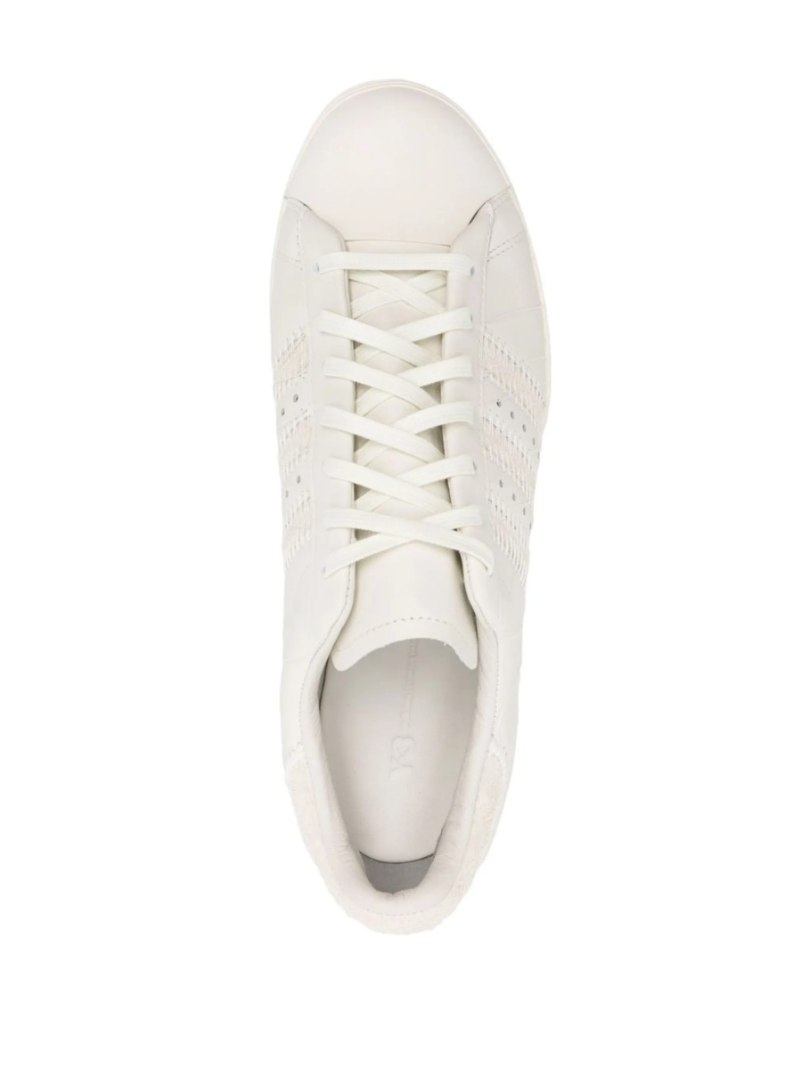 Sneakers Y-3 albi din piele - Img 4