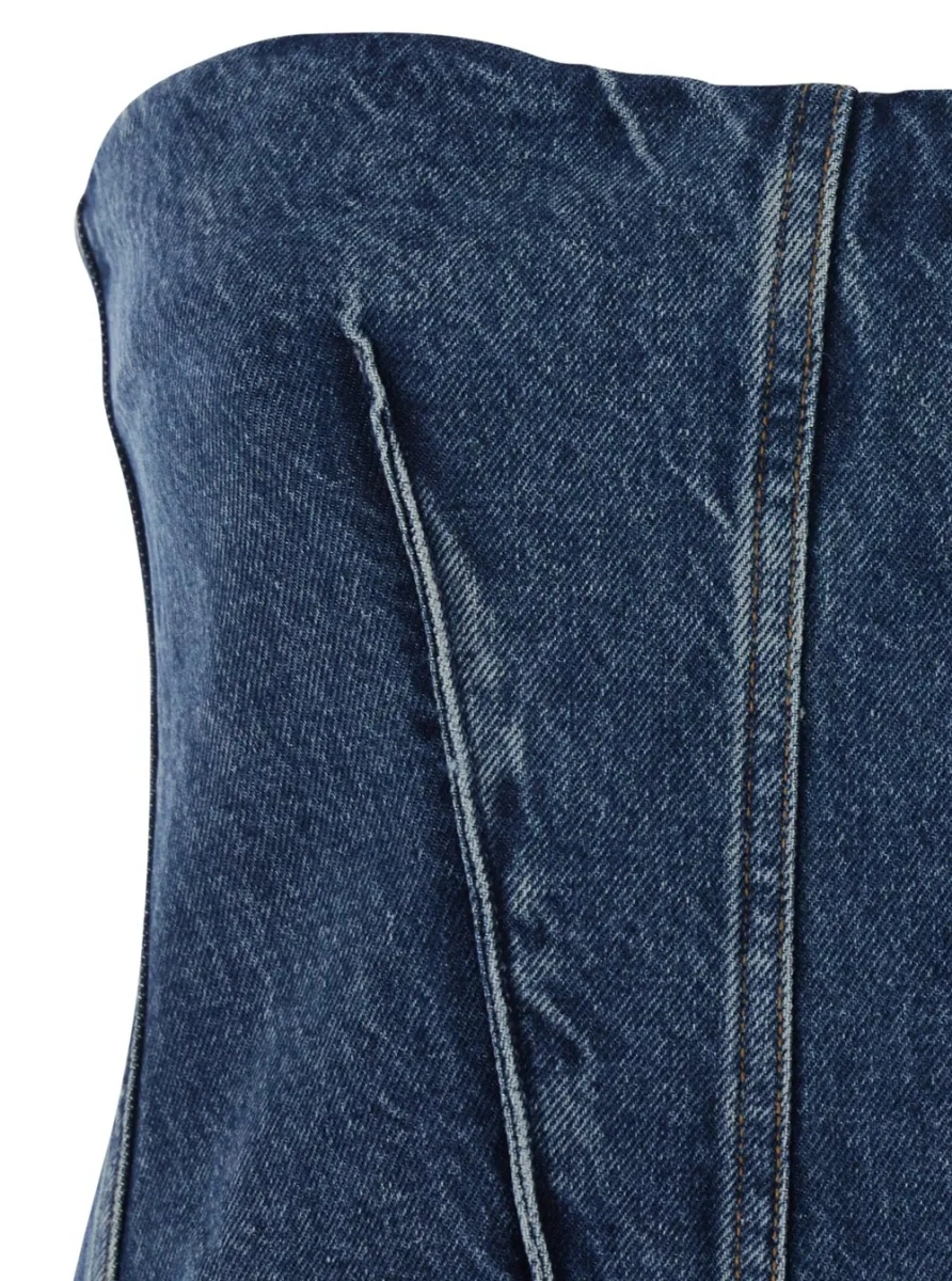 Top AGOLDE albastru din denim - Img 3