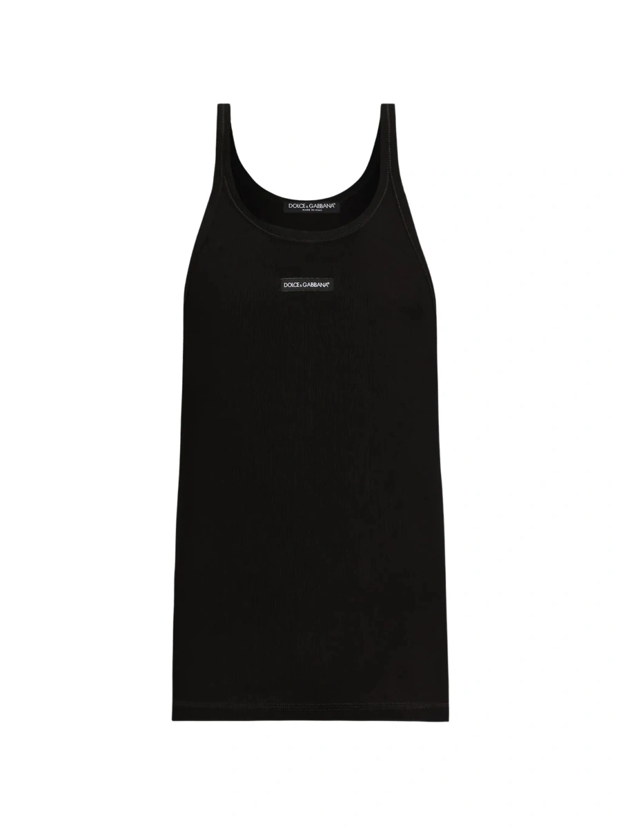 Top Dolce &amp; Gabbana negru din bumbac - Img 5