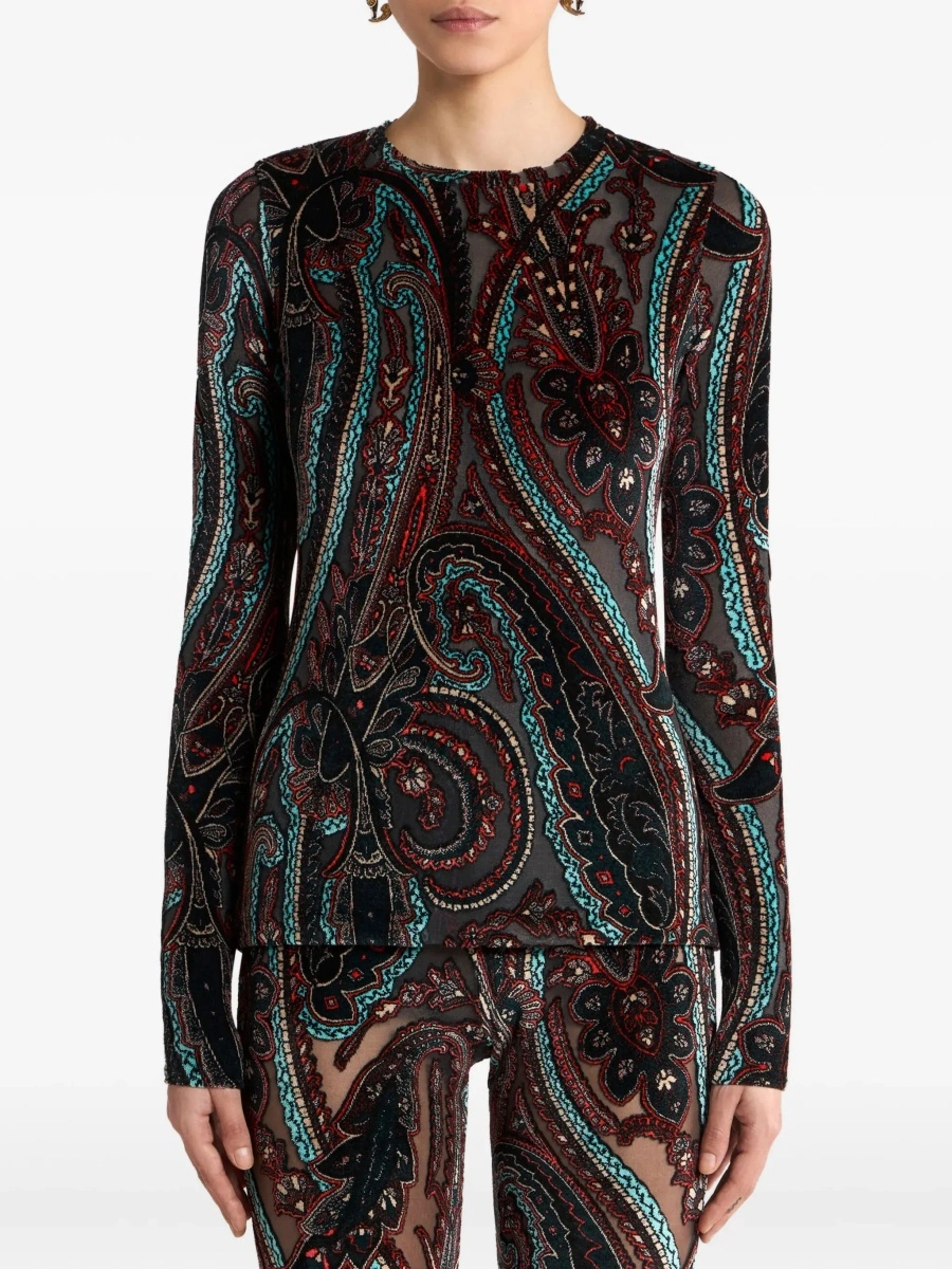 Top ETRO multicolor din vascoza - Img 8