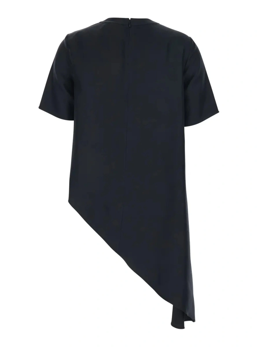 Top LOULOU DE SAISON negru din matase - Img 2