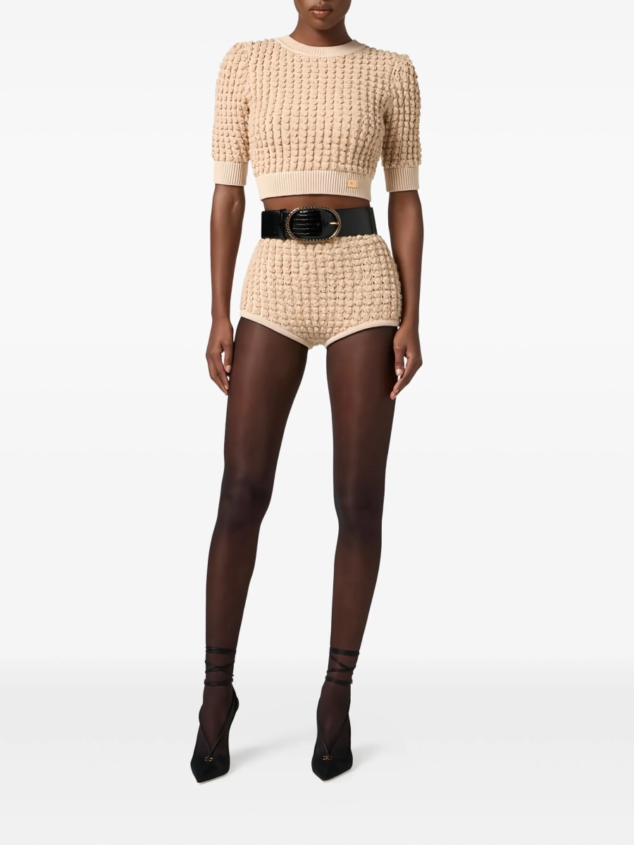 Top tricotat Elisabetta Franchi neutru - Img 2