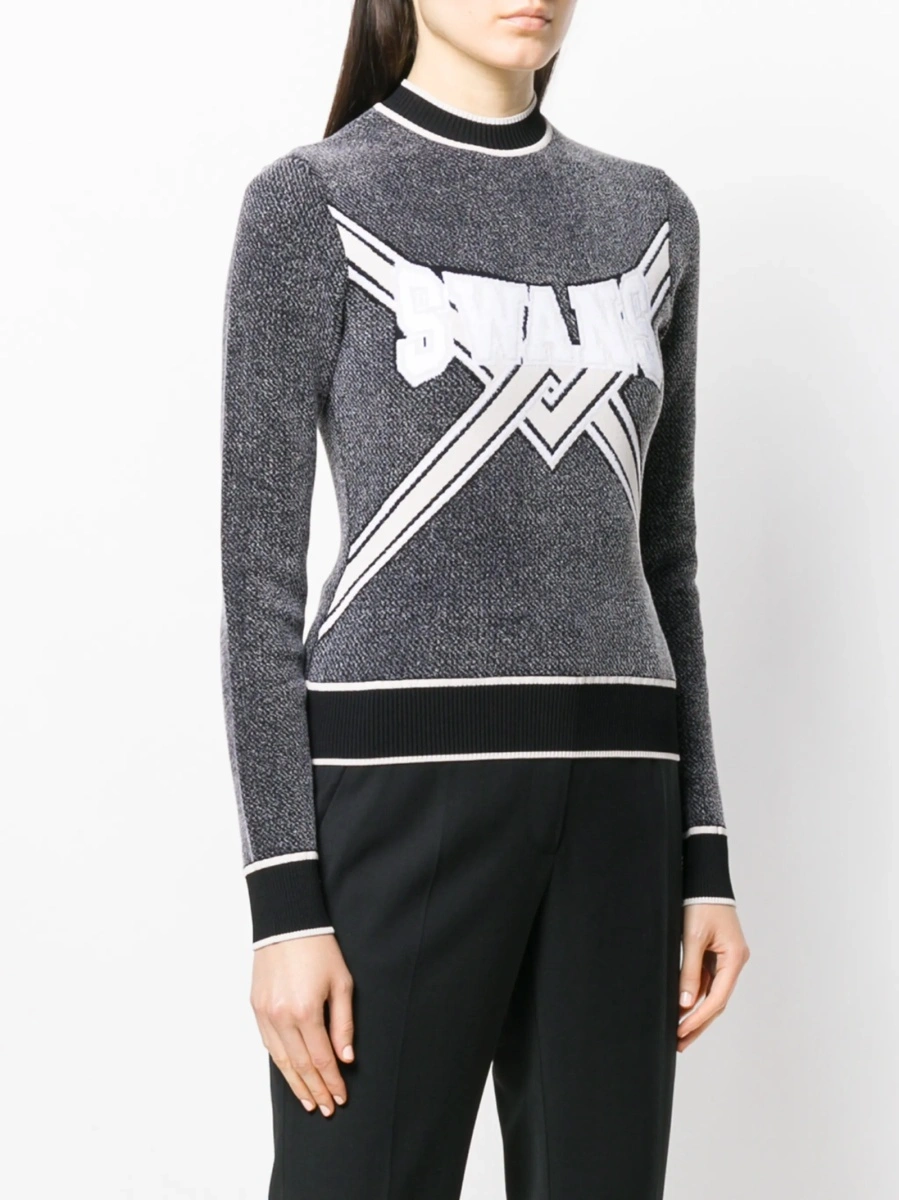 Top tricotat Off-White gri - Img 3