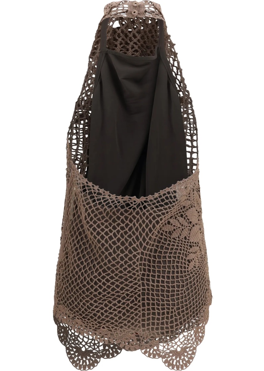 Topuri Crochet lace high-neck Top - Img 2