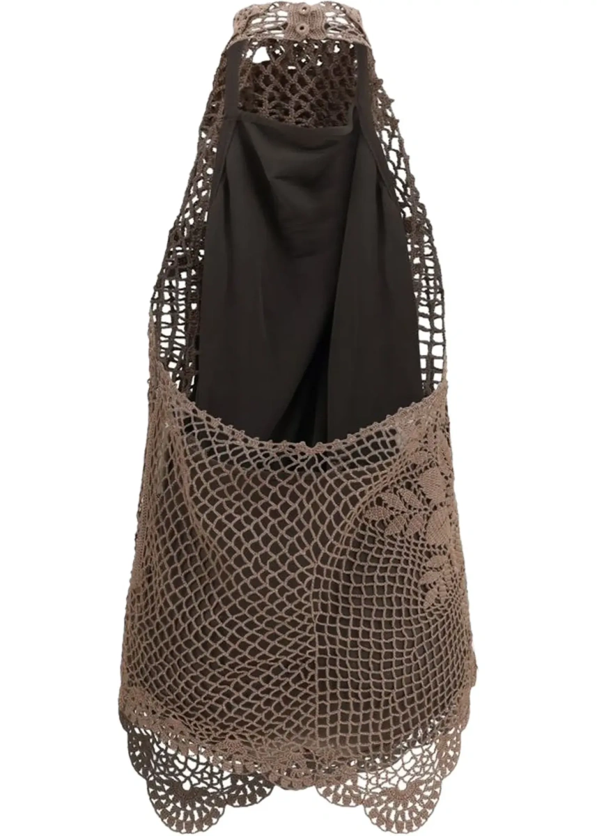 Topuri Crochet lace high-neck Top - Img 4