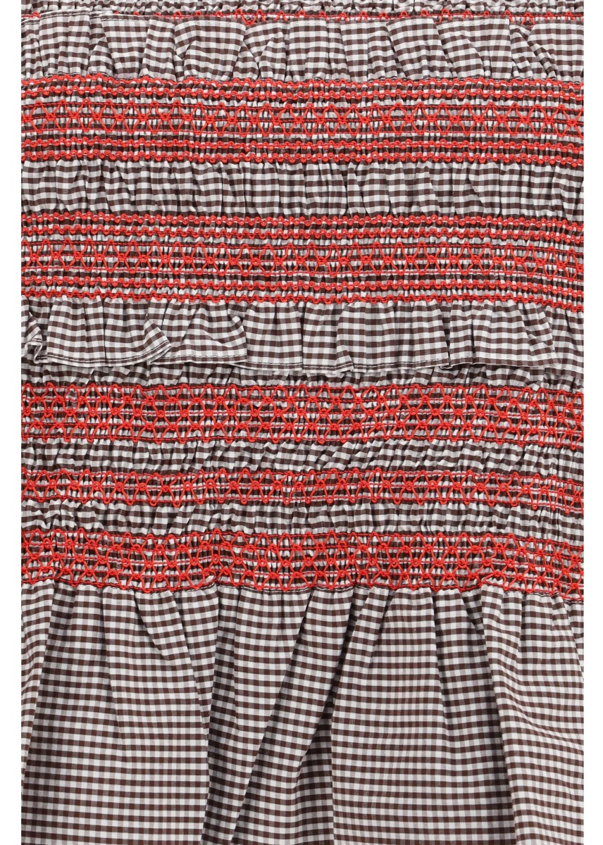 Topuri Elastic printed Top with ruching and side ties - Img 3