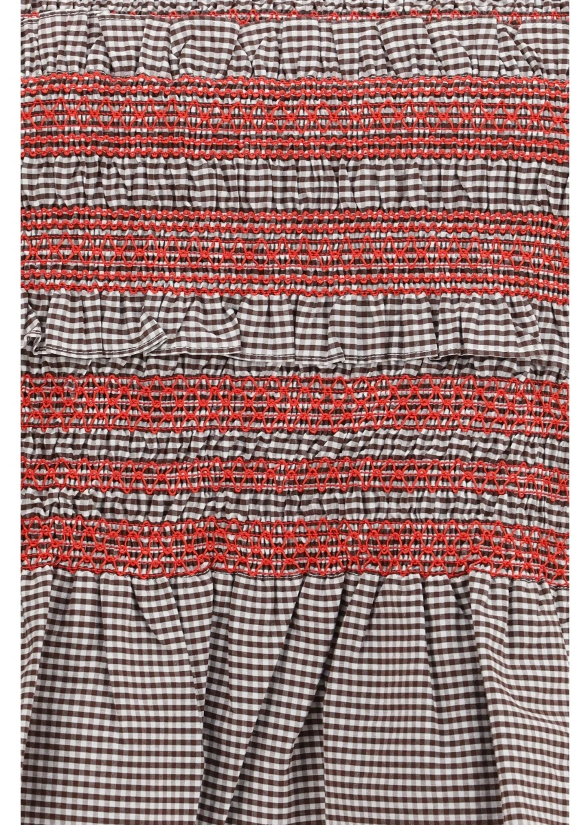 Topuri Elastic printed Top with ruching and side ties - Img 3