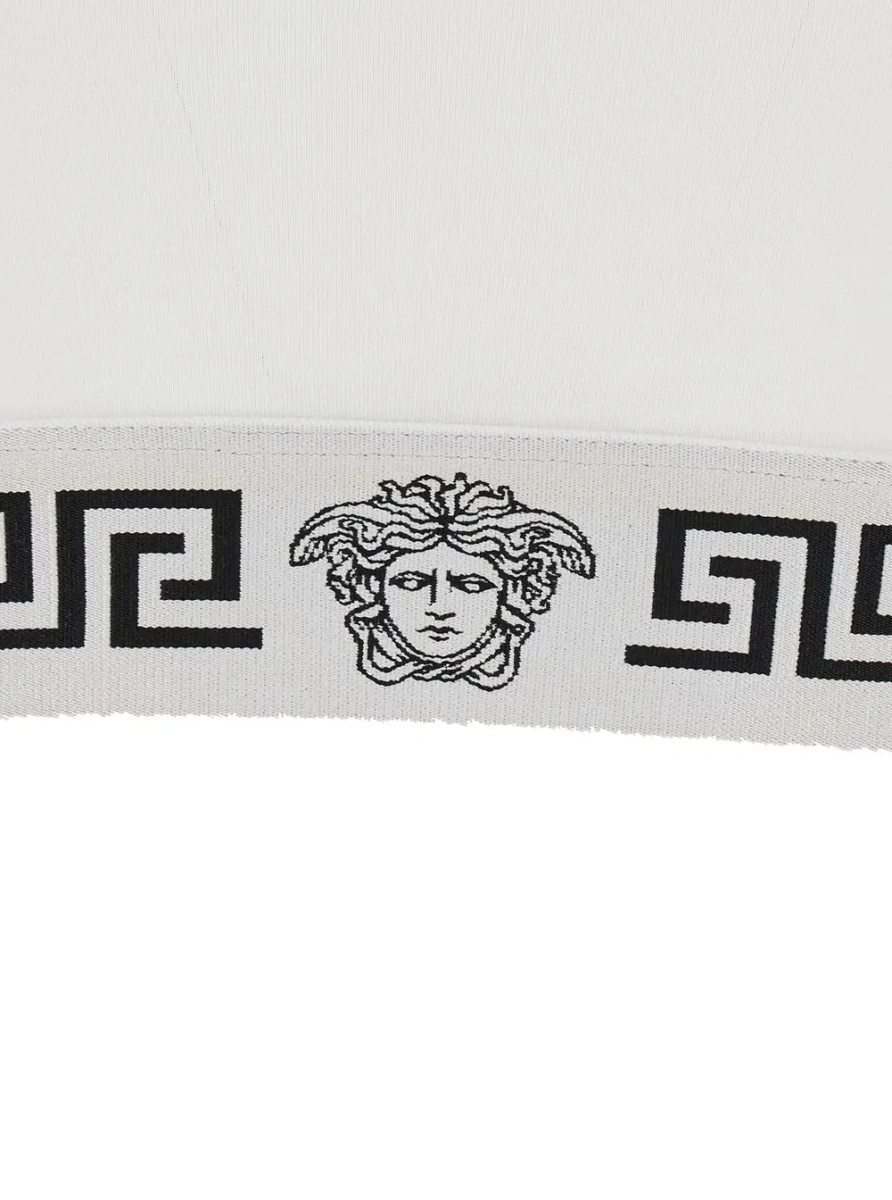 Topuri White Top with elasticized design and logo band in Cotton Women - Img 3