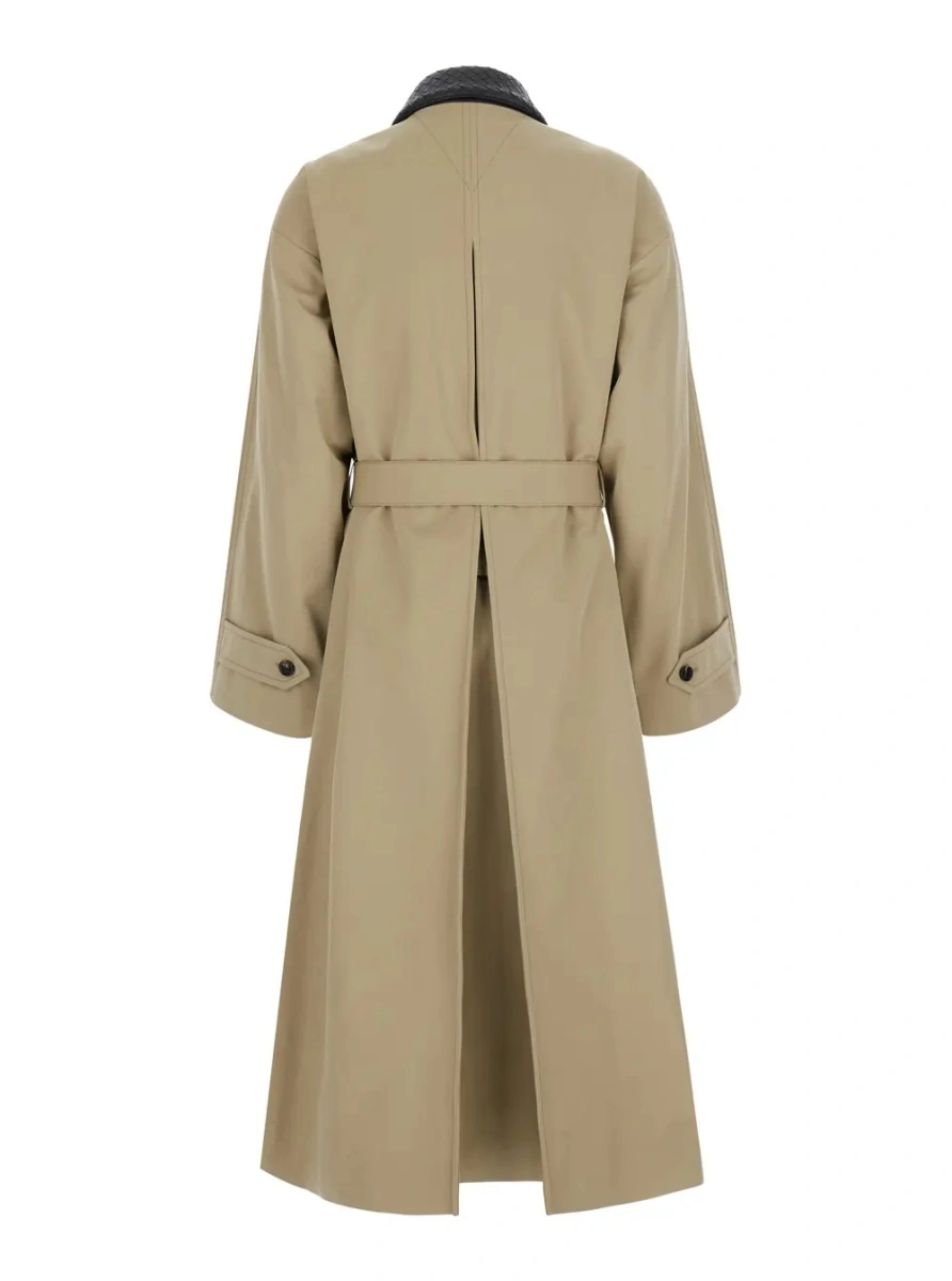 Trenci Bottega Veneta bej din bumbac - Img 2