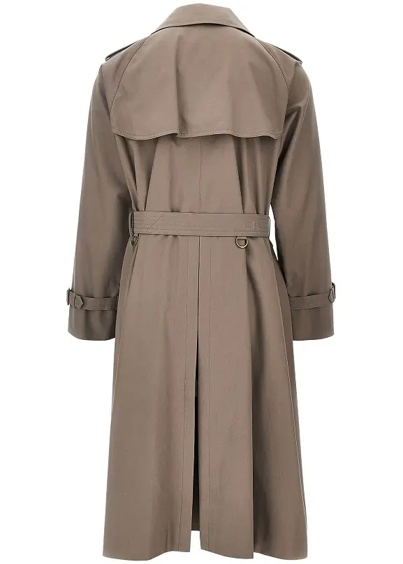 Trenciuri Cotton double-breasted long trench-coat - Img 3