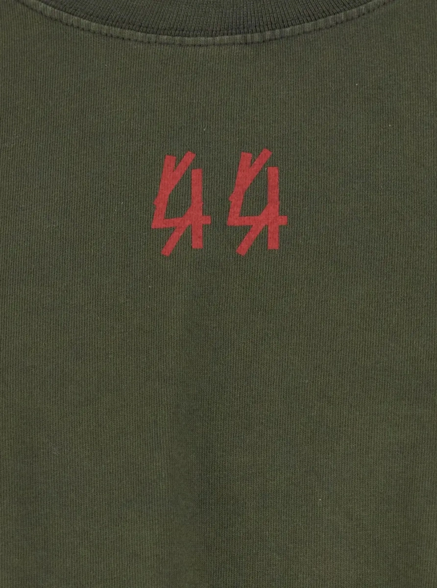 Tricou 44 LABEL GROUP verde din bumbac - Img 3
