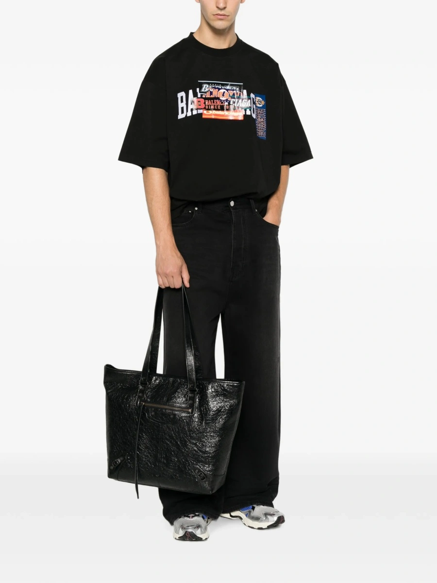 Tricou Balenciaga negru din bumbac - Img 2