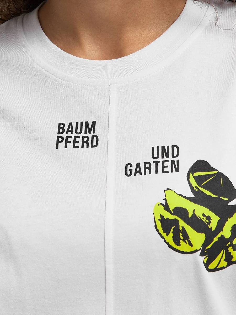 Tricou Baum und Pferdgarten alb - Img 4